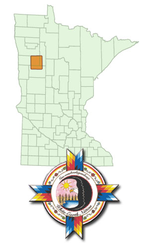 Map showing White Earth Reservation, Minnesota.